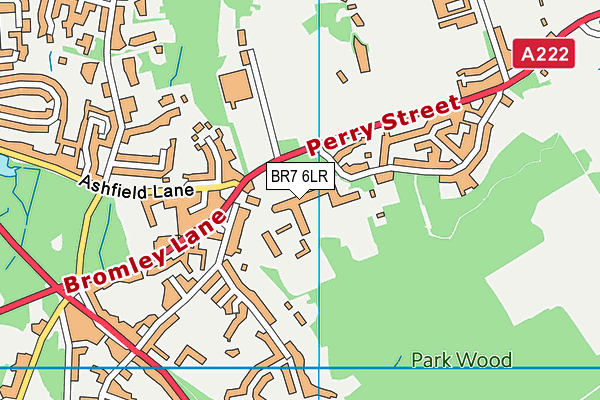 Farringtons School map (BR7 6LR) - OS VectorMap District (Ordnance Survey)