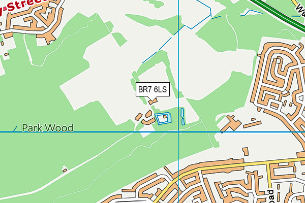 BR7 6LS map - OS VectorMap District (Ordnance Survey)