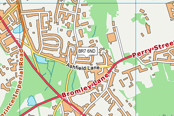 BR7 6ND map - OS VectorMap District (Ordnance Survey)