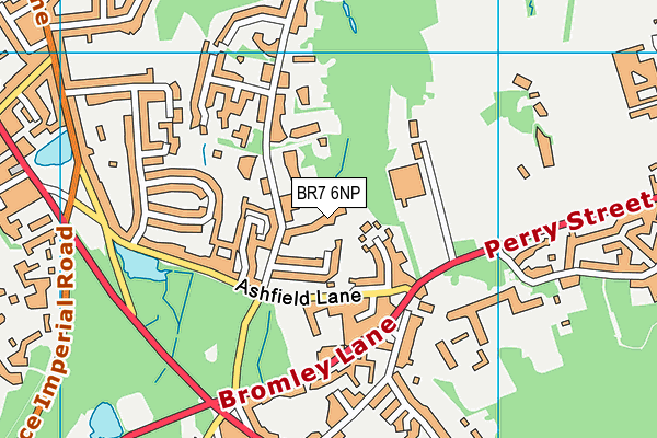 BR7 6NP map - OS VectorMap District (Ordnance Survey)