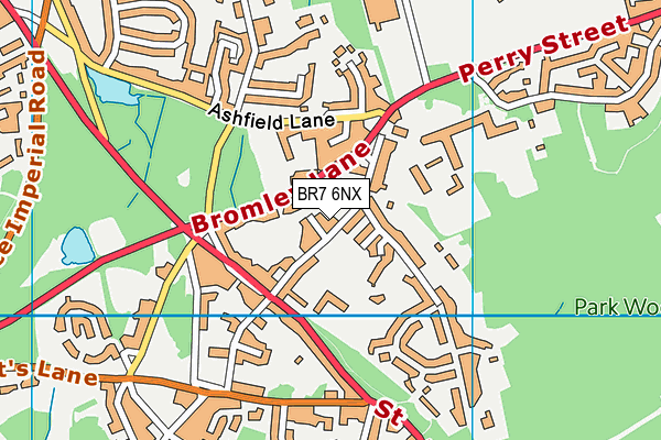 BR7 6NX map - OS VectorMap District (Ordnance Survey)