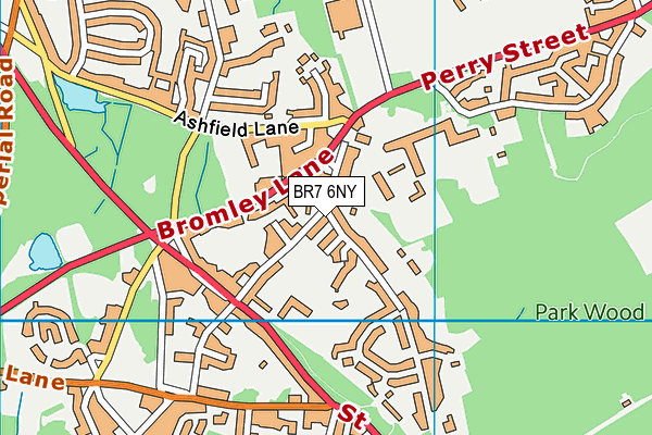 BR7 6NY map - OS VectorMap District (Ordnance Survey)