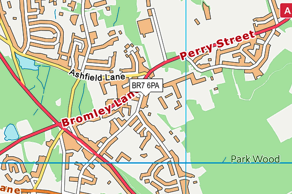 BR7 6PA map - OS VectorMap District (Ordnance Survey)