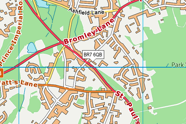 BR7 6QB map - OS VectorMap District (Ordnance Survey)