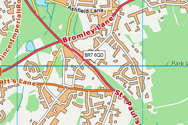 BR7 6QD map - OS VectorMap District (Ordnance Survey)