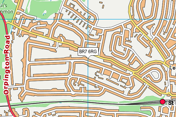 BR7 6RG map - OS VectorMap District (Ordnance Survey)