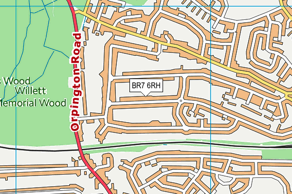 BR7 6RH map - OS VectorMap District (Ordnance Survey)