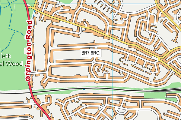 BR7 6RQ map - OS VectorMap District (Ordnance Survey)