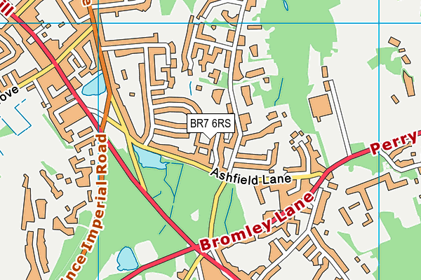 BR7 6RS map - OS VectorMap District (Ordnance Survey)