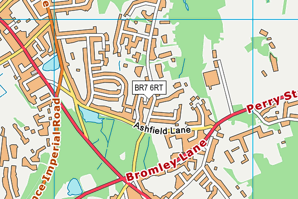 BR7 6RT map - OS VectorMap District (Ordnance Survey)