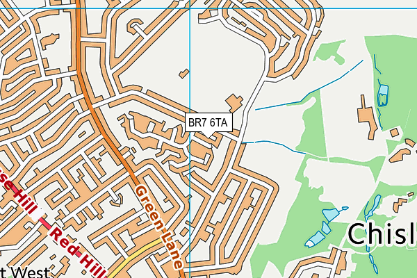 BR7 6TA map - OS VectorMap District (Ordnance Survey)