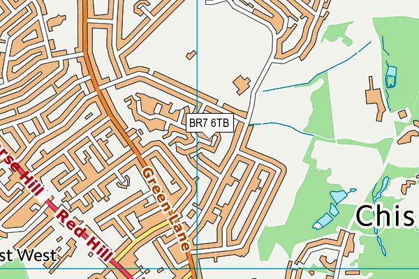 BR7 6TB map - OS VectorMap District (Ordnance Survey)