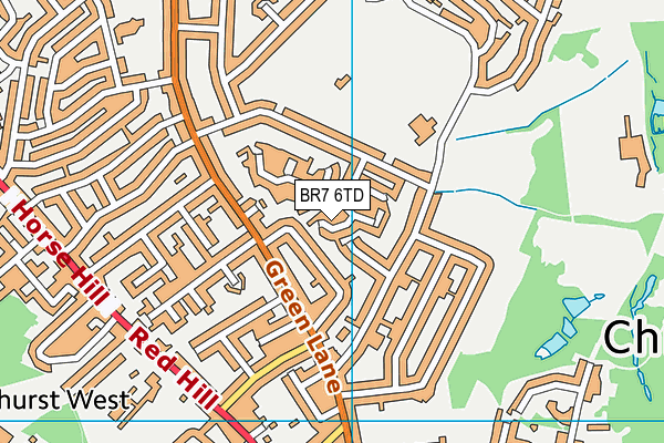 BR7 6TD map - OS VectorMap District (Ordnance Survey)