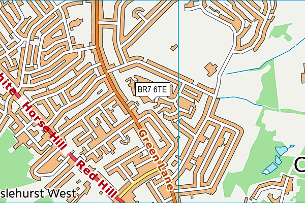 BR7 6TE map - OS VectorMap District (Ordnance Survey)