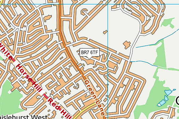 BR7 6TF map - OS VectorMap District (Ordnance Survey)