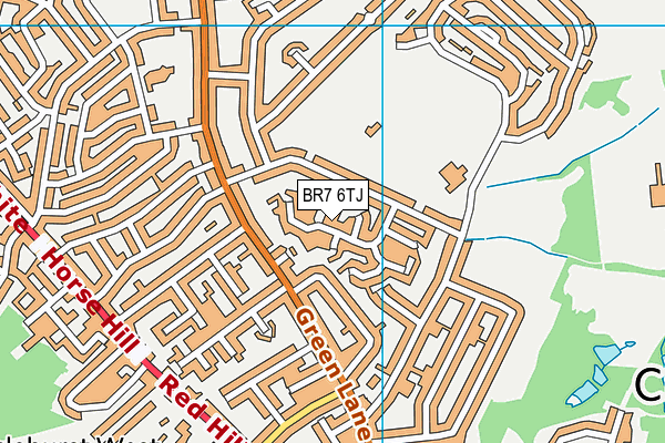 BR7 6TJ map - OS VectorMap District (Ordnance Survey)