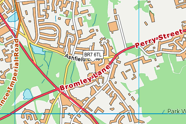 BR7 6TL map - OS VectorMap District (Ordnance Survey)