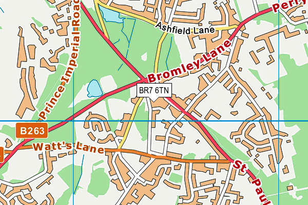 BR7 6TN map - OS VectorMap District (Ordnance Survey)