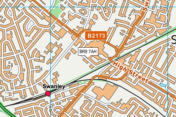 BR8 7AH map - OS VectorMap District (Ordnance Survey)