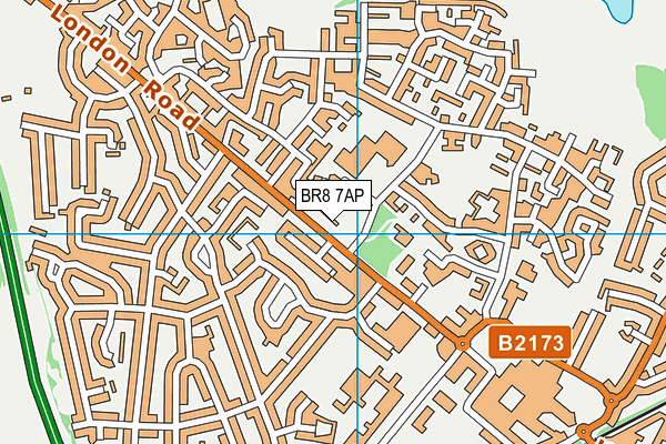 BR8 7AP map - OS VectorMap District (Ordnance Survey)
