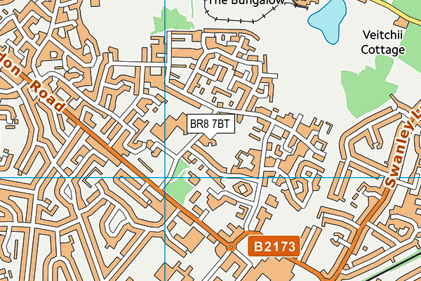 White Oak Leisure Centre (Closed) map (BR8 7BT) - OS VectorMap District (Ordnance Survey)