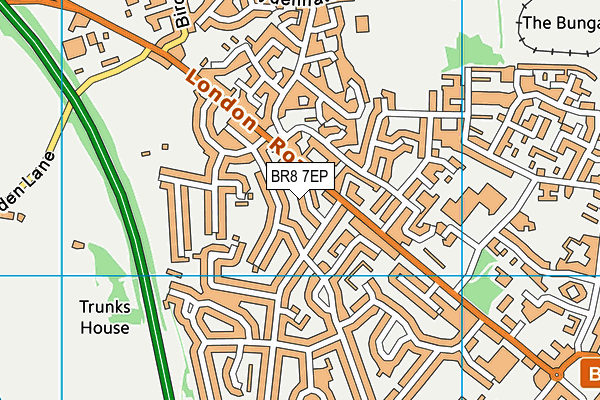 BR8 7EP map - OS VectorMap District (Ordnance Survey)