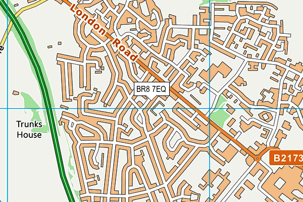BR8 7EQ map - OS VectorMap District (Ordnance Survey)