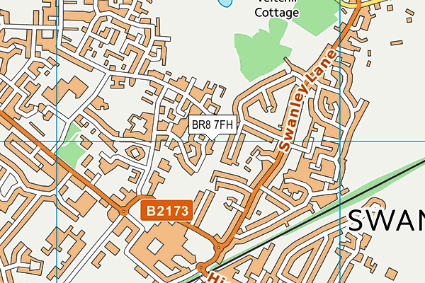 BR8 7FH map - OS VectorMap District (Ordnance Survey)