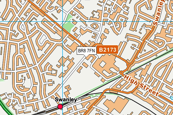 BR8 7FN map - OS VectorMap District (Ordnance Survey)