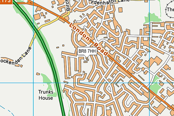 BR8 7HH map - OS VectorMap District (Ordnance Survey)