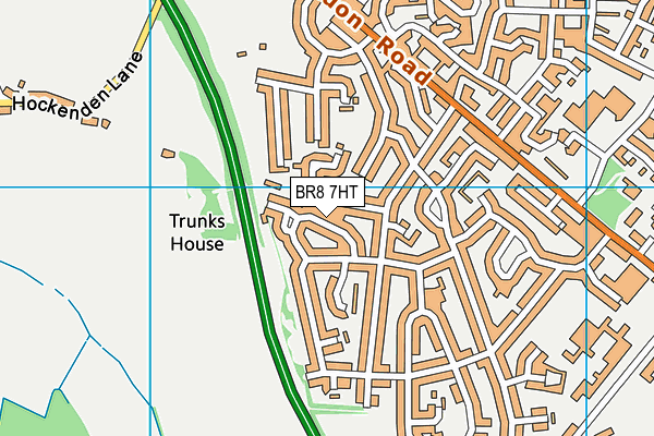 BR8 7HT map - OS VectorMap District (Ordnance Survey)