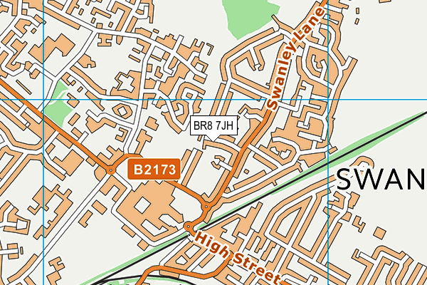 BR8 7JH map - OS VectorMap District (Ordnance Survey)