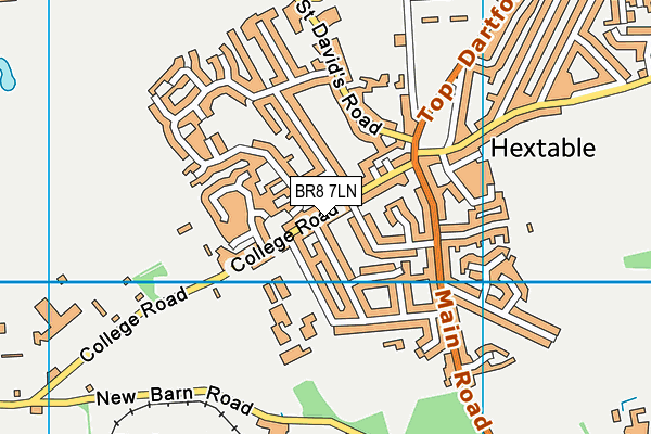 BR8 7LN map - OS VectorMap District (Ordnance Survey)