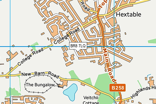 BR8 7LQ map - OS VectorMap District (Ordnance Survey)