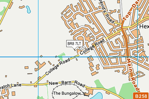 BR8 7LT map - OS VectorMap District (Ordnance Survey)
