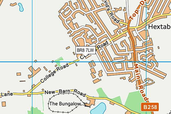 BR8 7LW map - OS VectorMap District (Ordnance Survey)