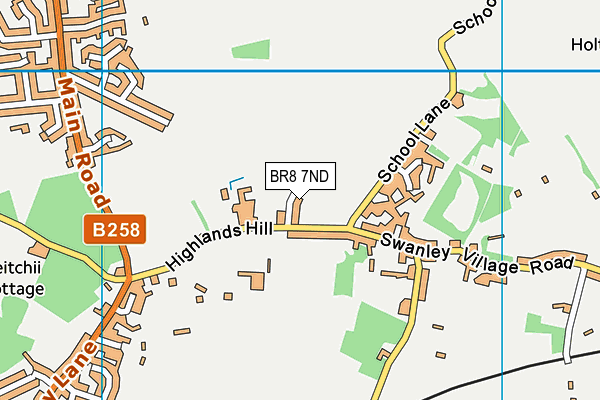 BR8 7ND map - OS VectorMap District (Ordnance Survey)