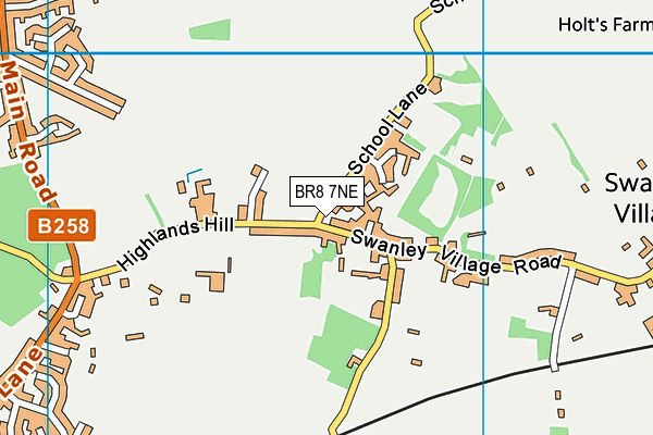 BR8 7NE map - OS VectorMap District (Ordnance Survey)