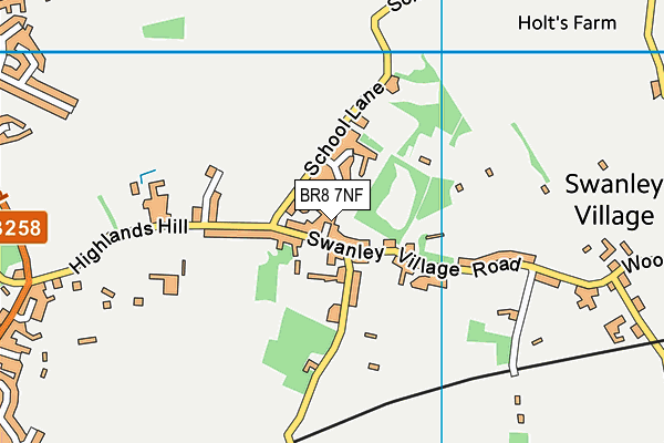 BR8 7NF map - OS VectorMap District (Ordnance Survey)