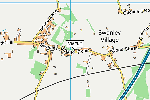 BR8 7NG map - OS VectorMap District (Ordnance Survey)