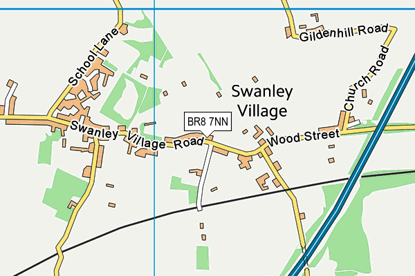 BR8 7NN map - OS VectorMap District (Ordnance Survey)
