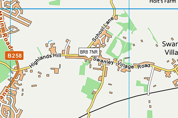 BR8 7NR map - OS VectorMap District (Ordnance Survey)