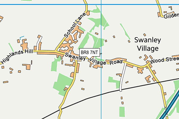 BR8 7NT map - OS VectorMap District (Ordnance Survey)