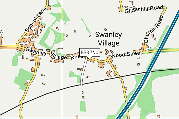 BR8 7NU map - OS VectorMap District (Ordnance Survey)