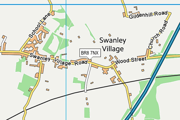 BR8 7NX map - OS VectorMap District (Ordnance Survey)