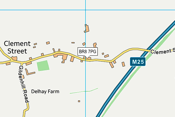 BR8 7PG map - OS VectorMap District (Ordnance Survey)