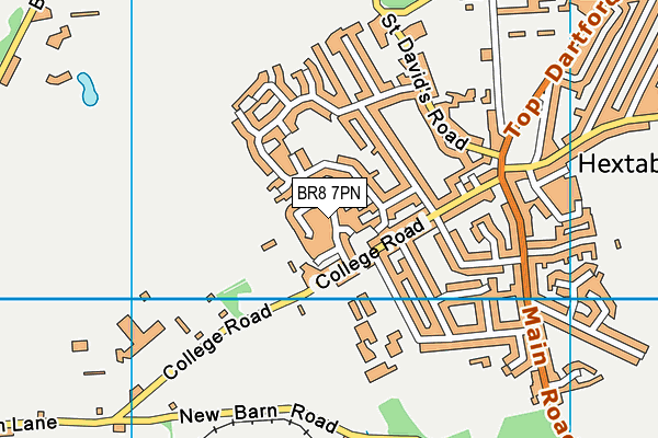 BR8 7PN map - OS VectorMap District (Ordnance Survey)