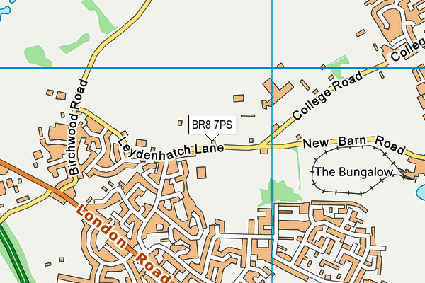 BR8 7PS map - OS VectorMap District (Ordnance Survey)