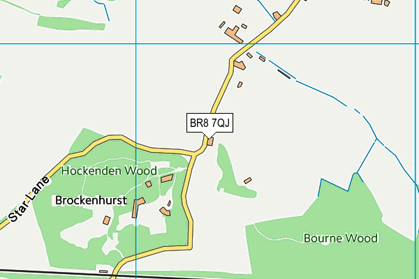 BR8 7QJ map - OS VectorMap District (Ordnance Survey)