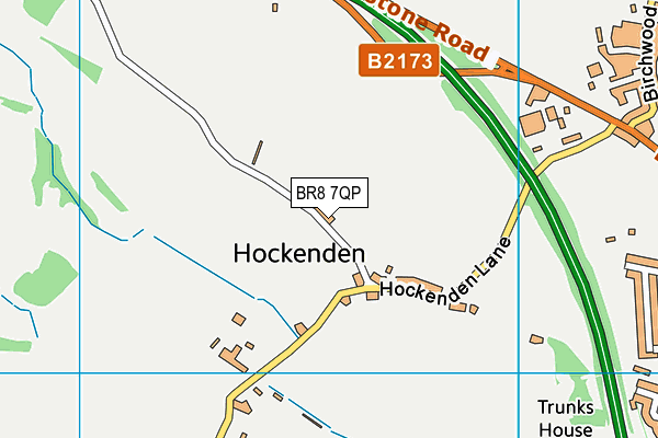 BR8 7QP map - OS VectorMap District (Ordnance Survey)